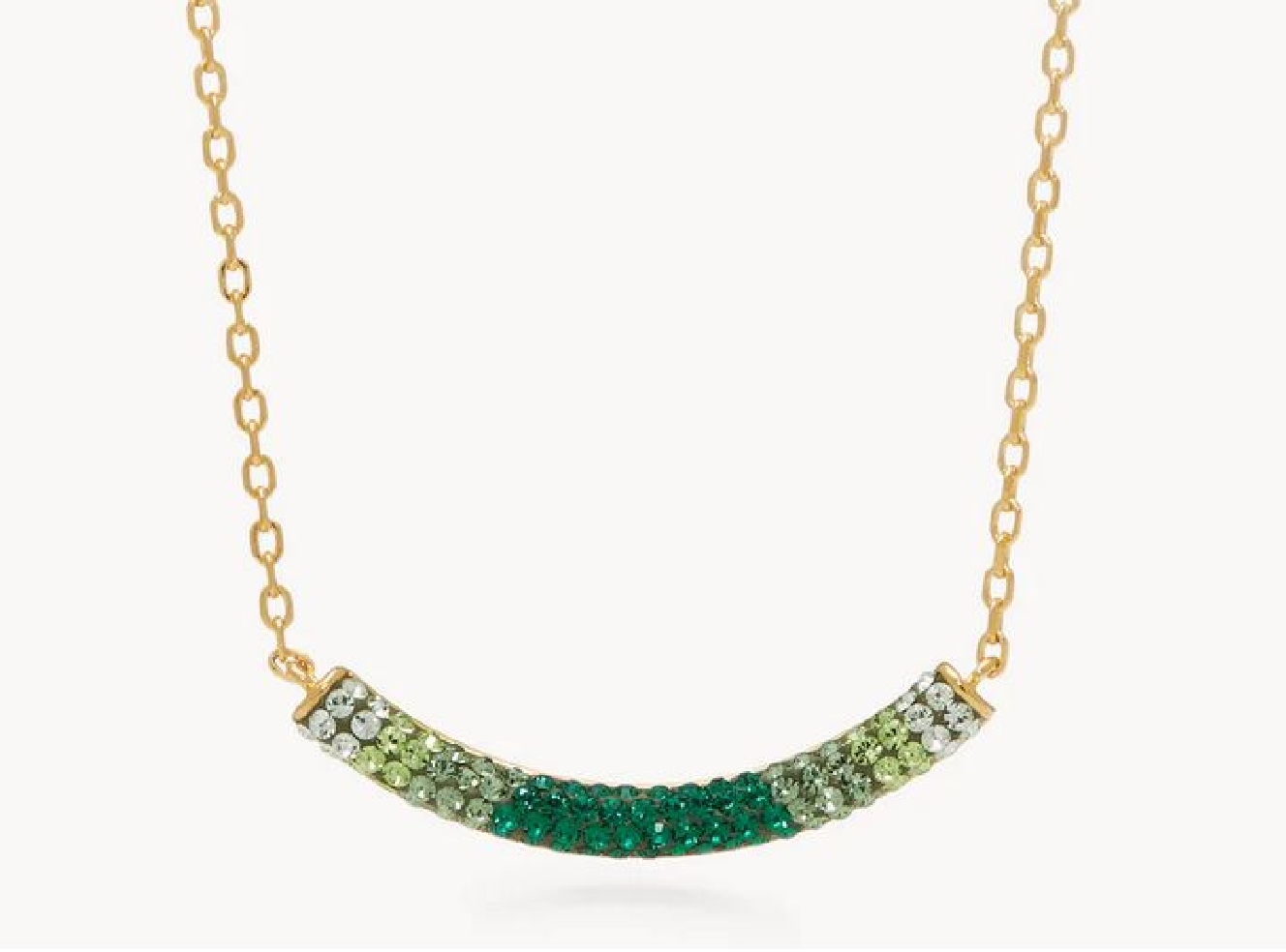 H&amp;B
Sparkle Curved Bar Necklace
Evergreen

...