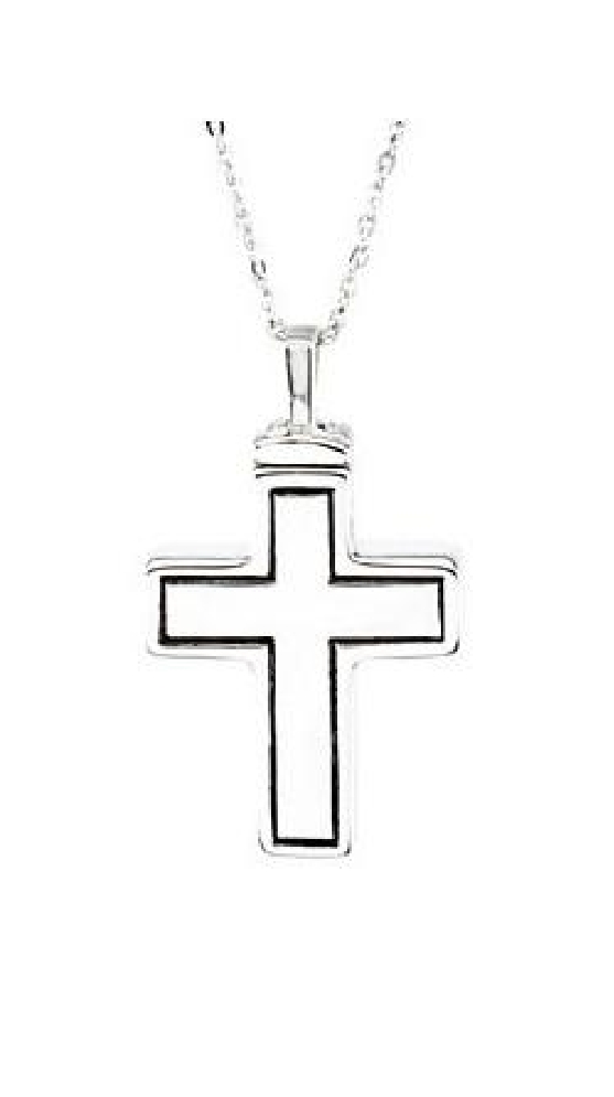 Men s Cross Ash Holder Pendant Silver  