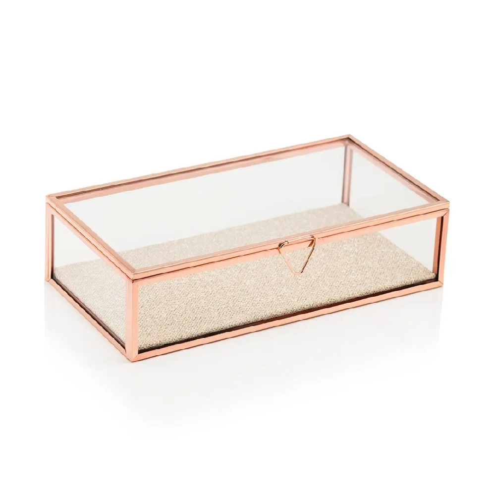 Glass Jewelry Box With Rose Gold Edges

Show ...