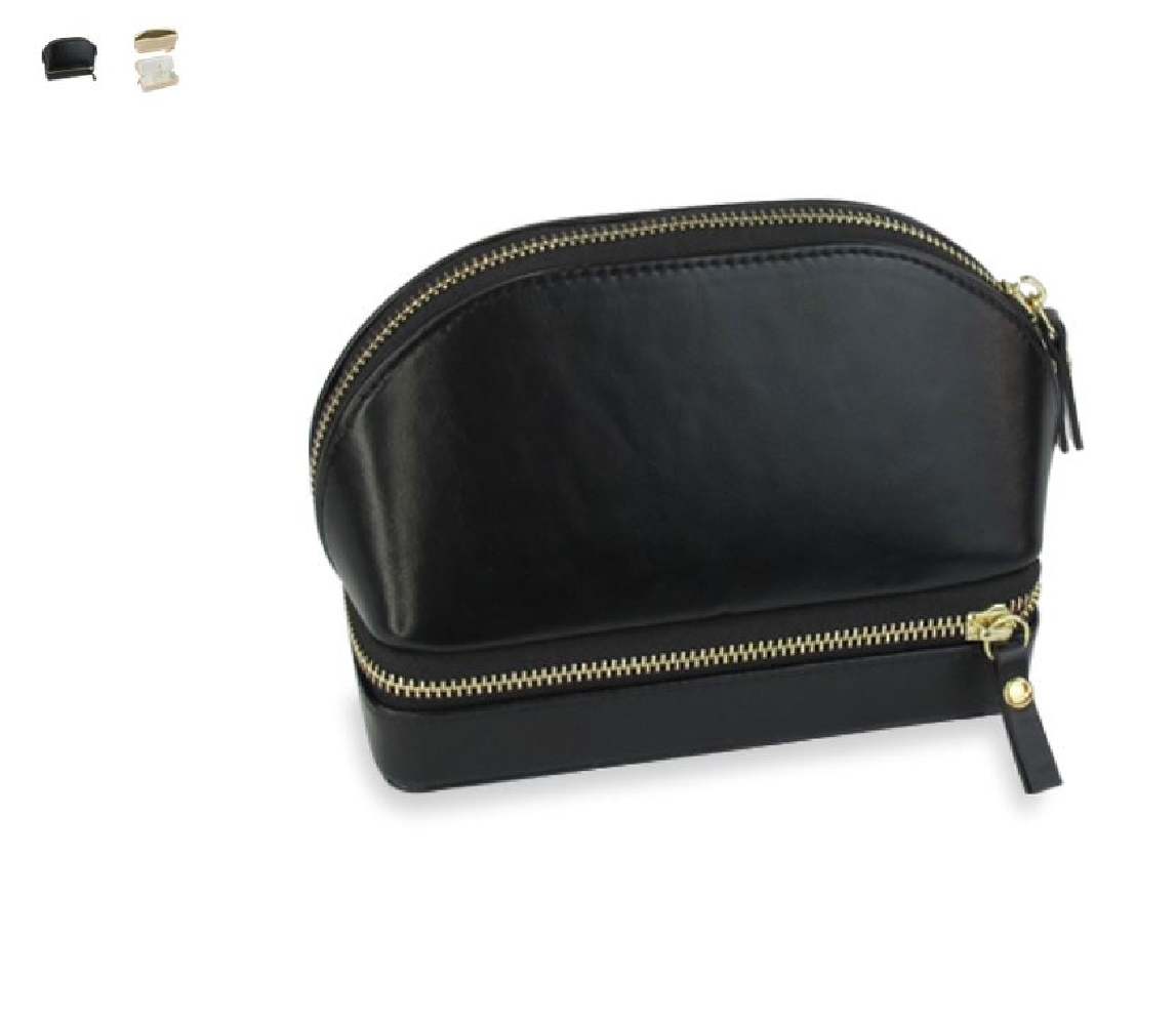 Duo Travel Case
Vegan Leather
Black w/ Cream ...