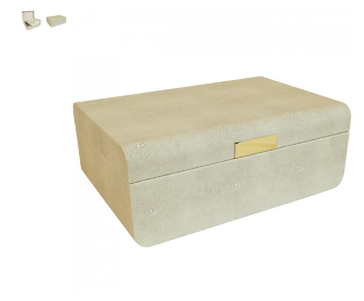 Rebecca Jewellery Case
Cream Vegan Leather 
S...