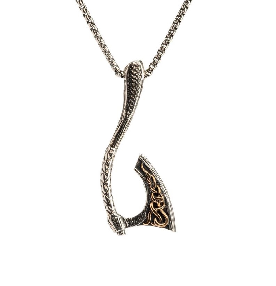 Keith Jack - Curved Viking Warrior Axe Pendant ...
