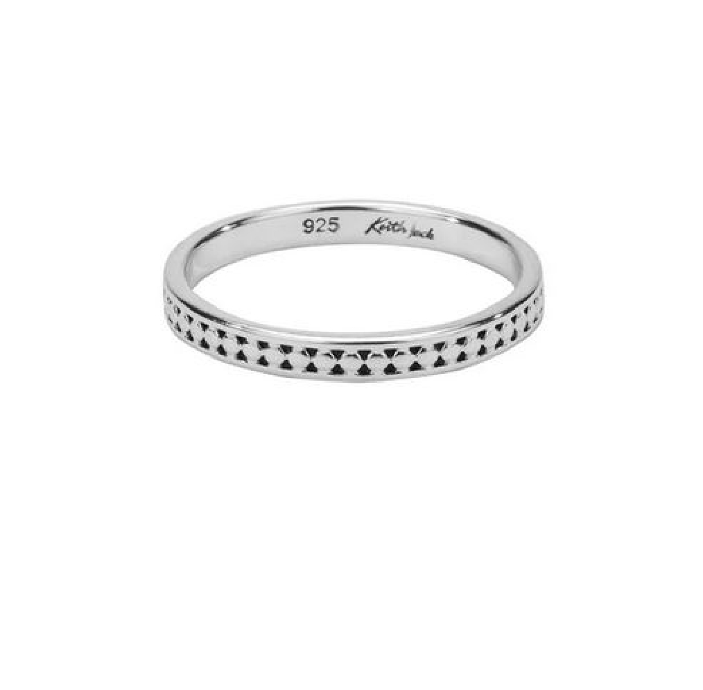 Keith Jack
Narrow Rail Beaded Ring
Silver 
S...