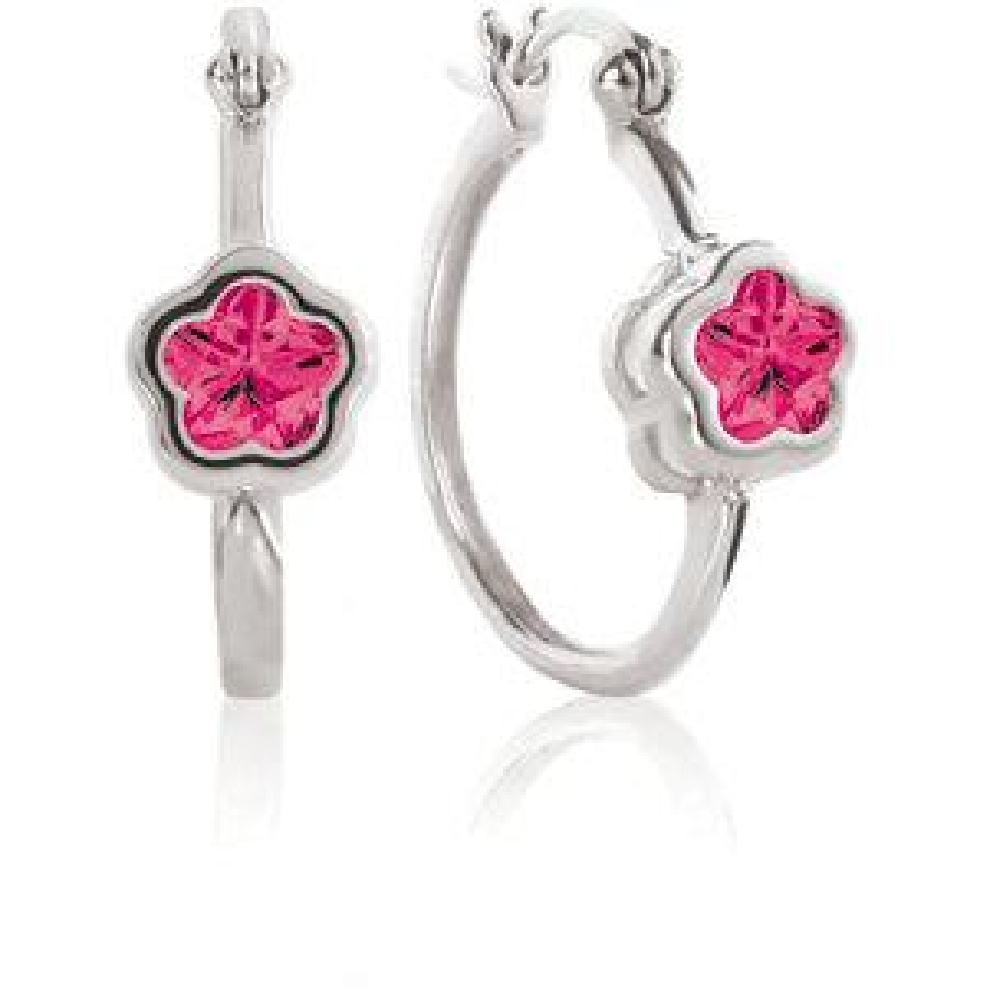 Silver BFlower Hoop Earrings
Available in five...