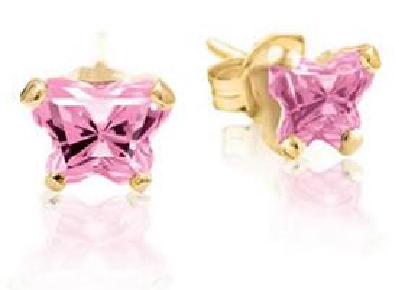 10KT YG BFly Earrings
Available in all birthst...