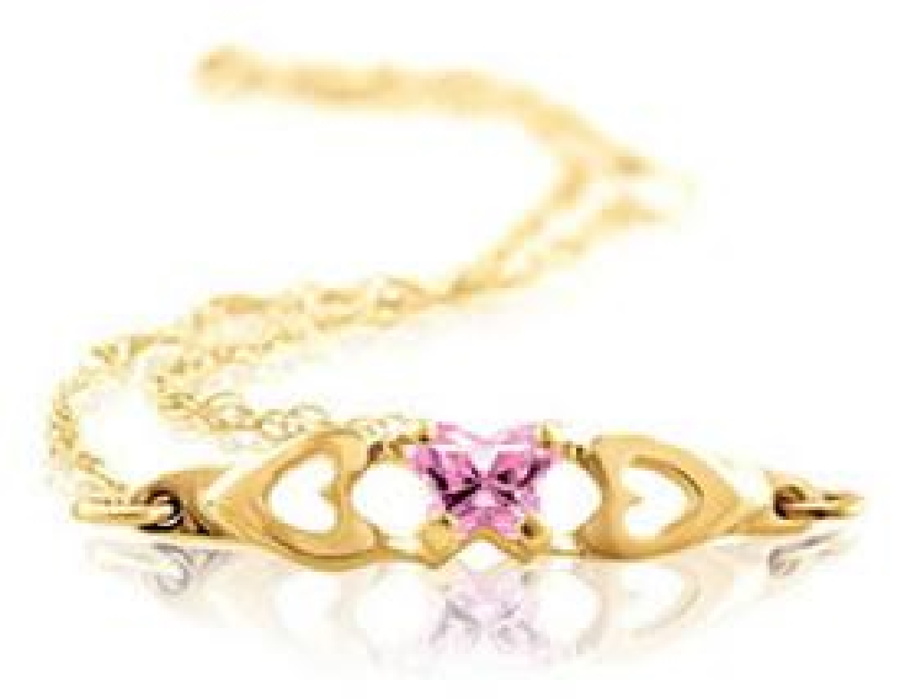 10KT YG BFly Bracelet
Available in all birthst...