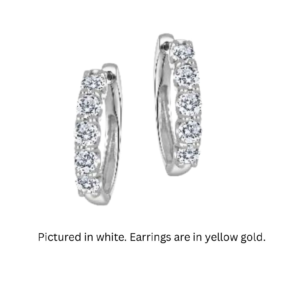 LAB-Grown Diamond Hoop Earrings 1.5ctw
14KT Ye...