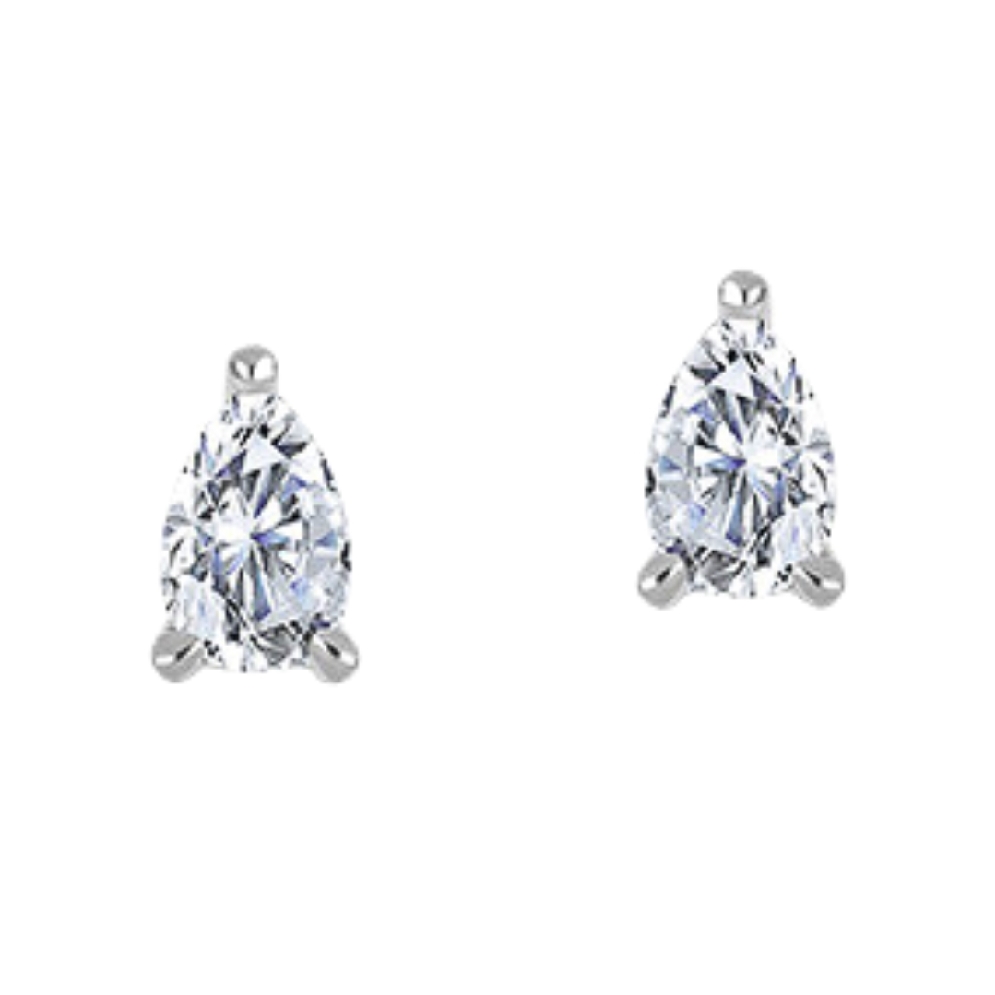 LAB-Grown Pear-Cut Diamond Earrings 1.0ctw
14K...
