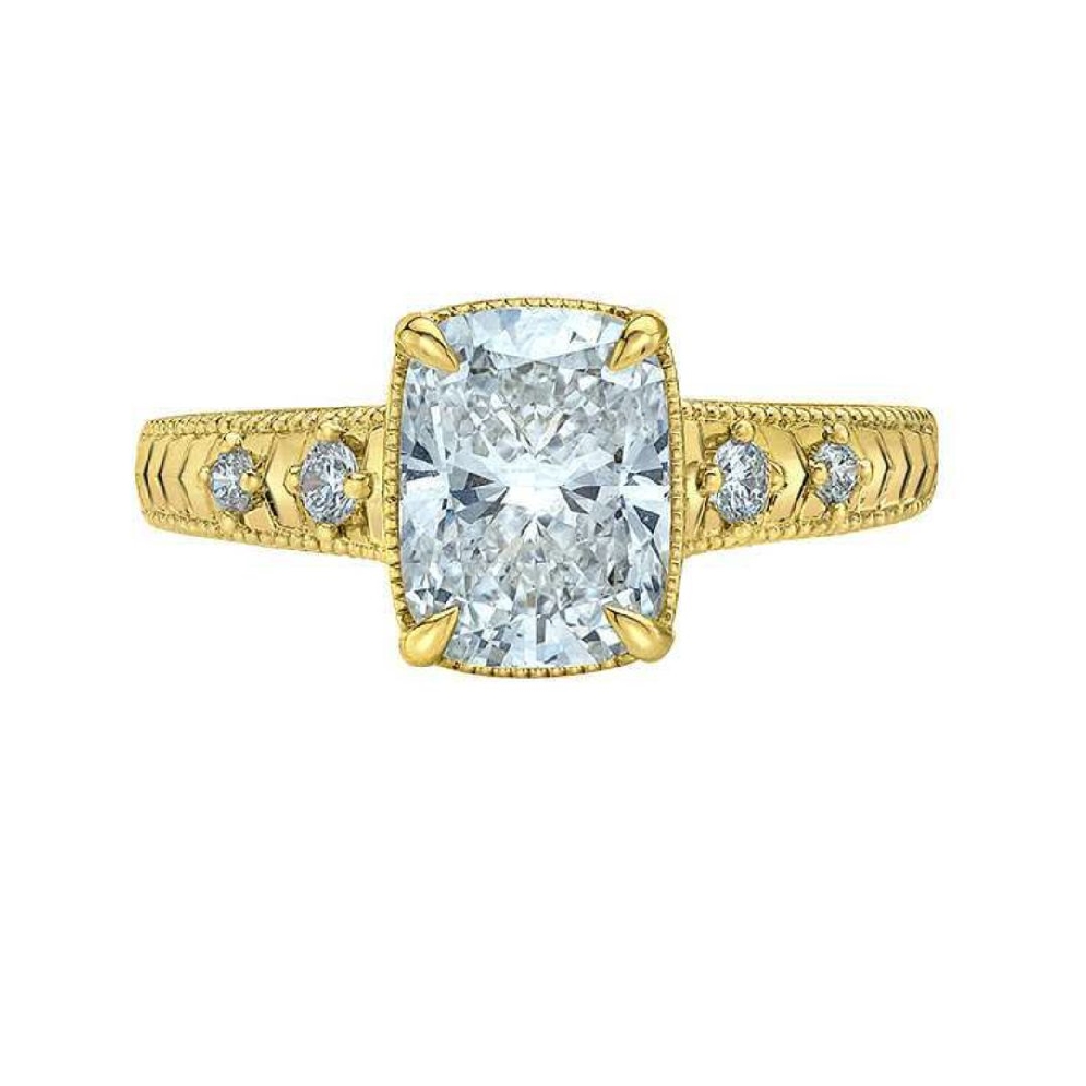 LAB-Grown Diamond Ring
Cushion Cut Center  2.0...