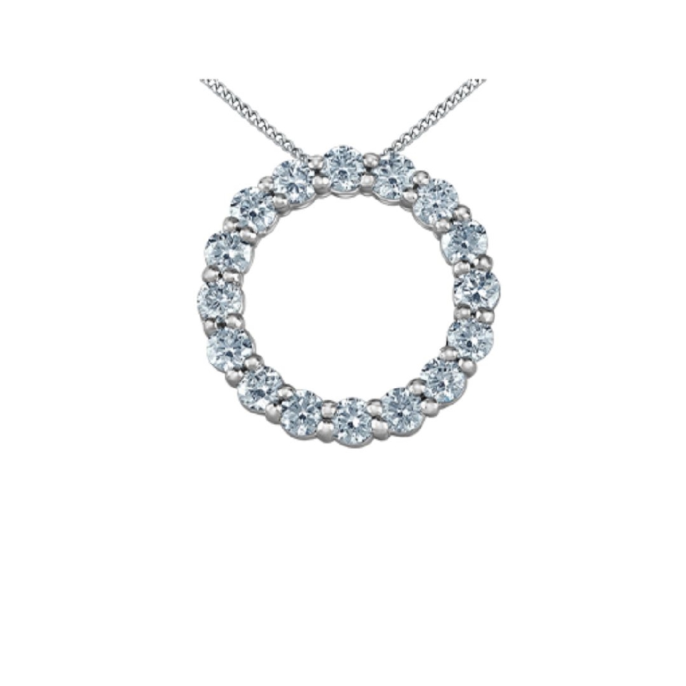 LAB-Grown Diamond Circle of Love Pendant 1.0ctw...
