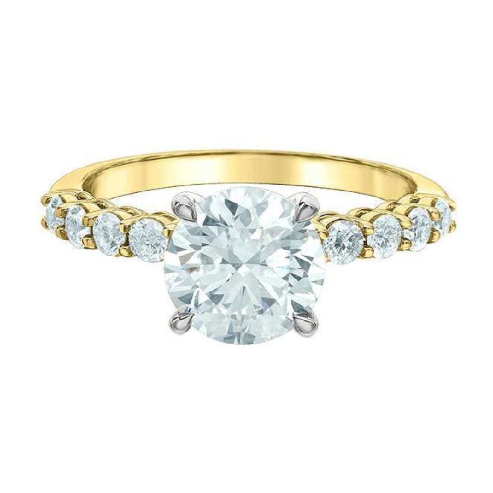 LAB-Grown Diamond Engagement Ring with Hidden H...