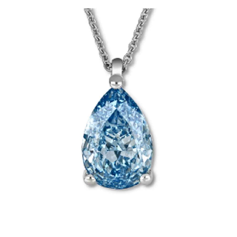 LAB-Grown Blue Diamond Pendant 0.80ct
10KT Whi...