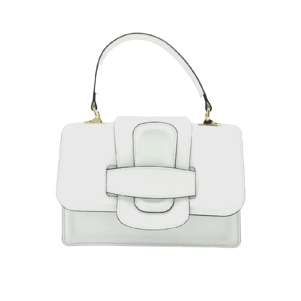 Genuine Leather Handbag in White
Made in Italy...
