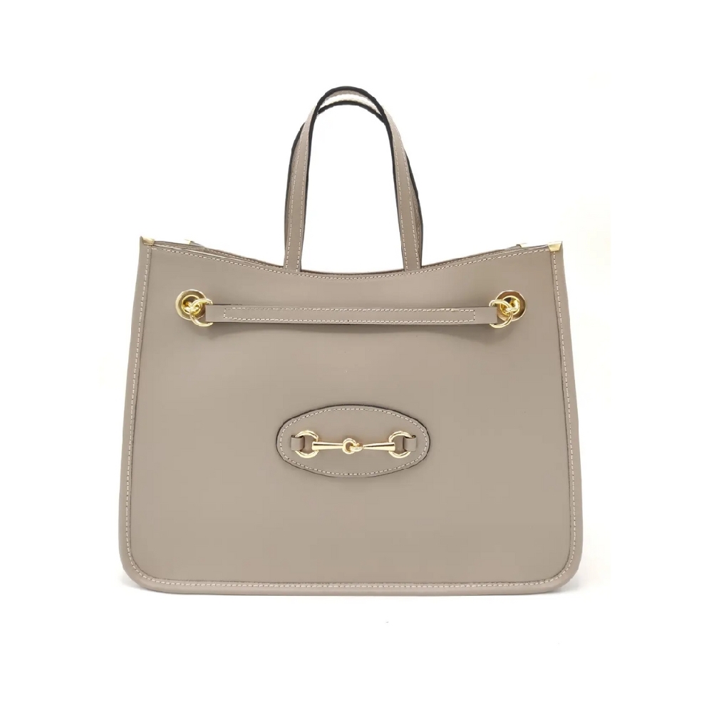 Genuine Leather Handbag in Taupe
Made in Italy...