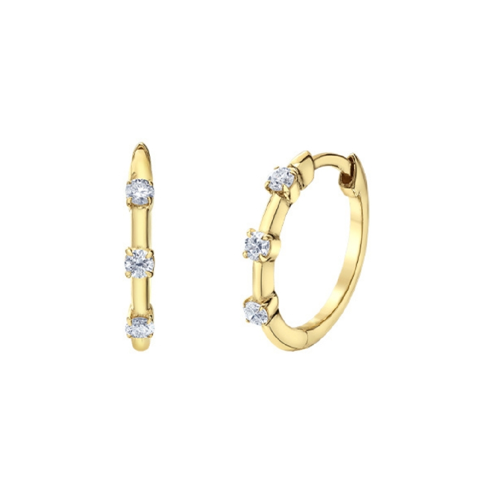 Maple Leaf Diamonds&trade; Canadian Diamond Hoops 0...