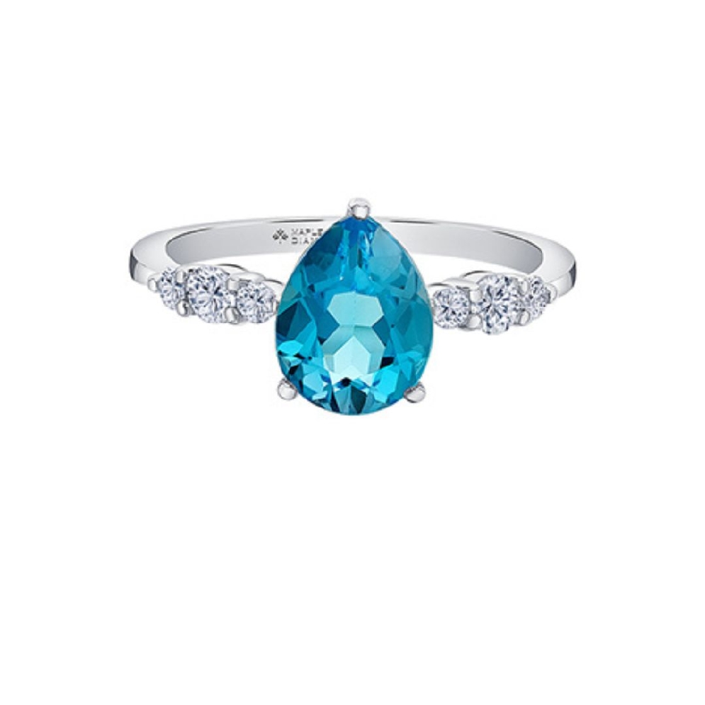 Maple Leaf Diamonds&trade; Blue Topaz and Canadian ...