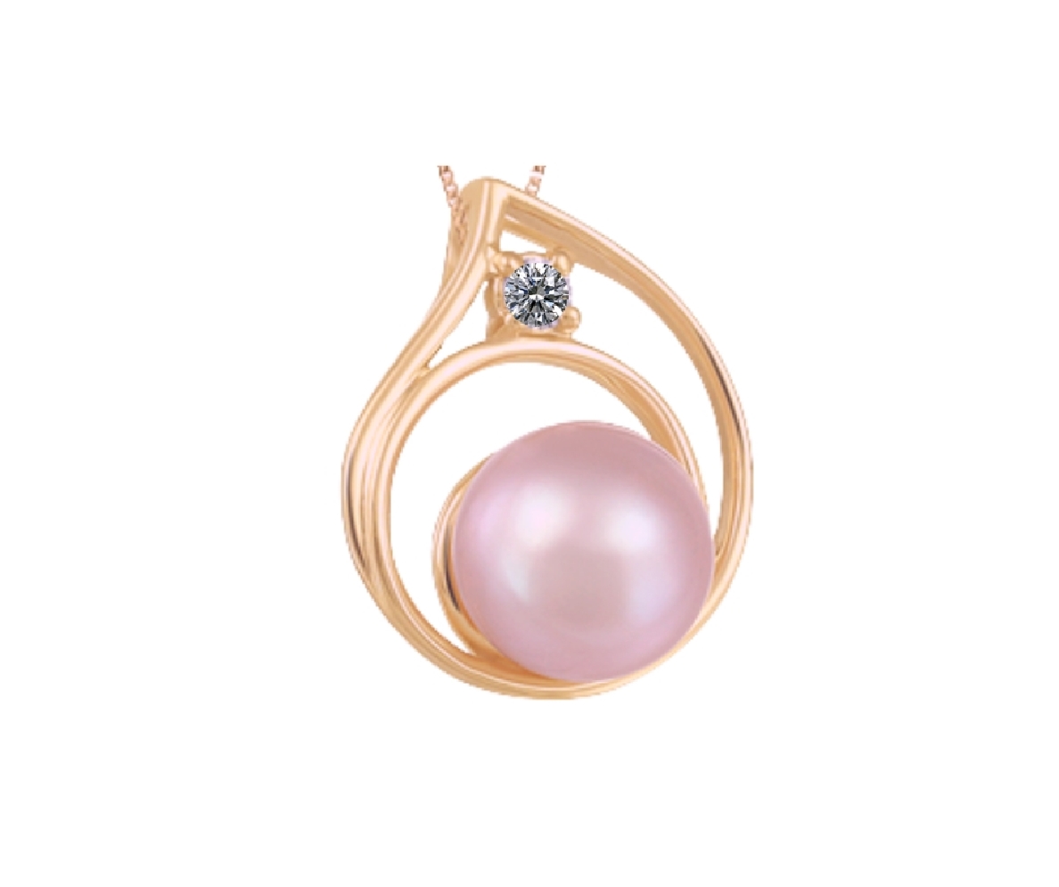 Pink Pearl and Canadian Diamond Pendant
10KT R...