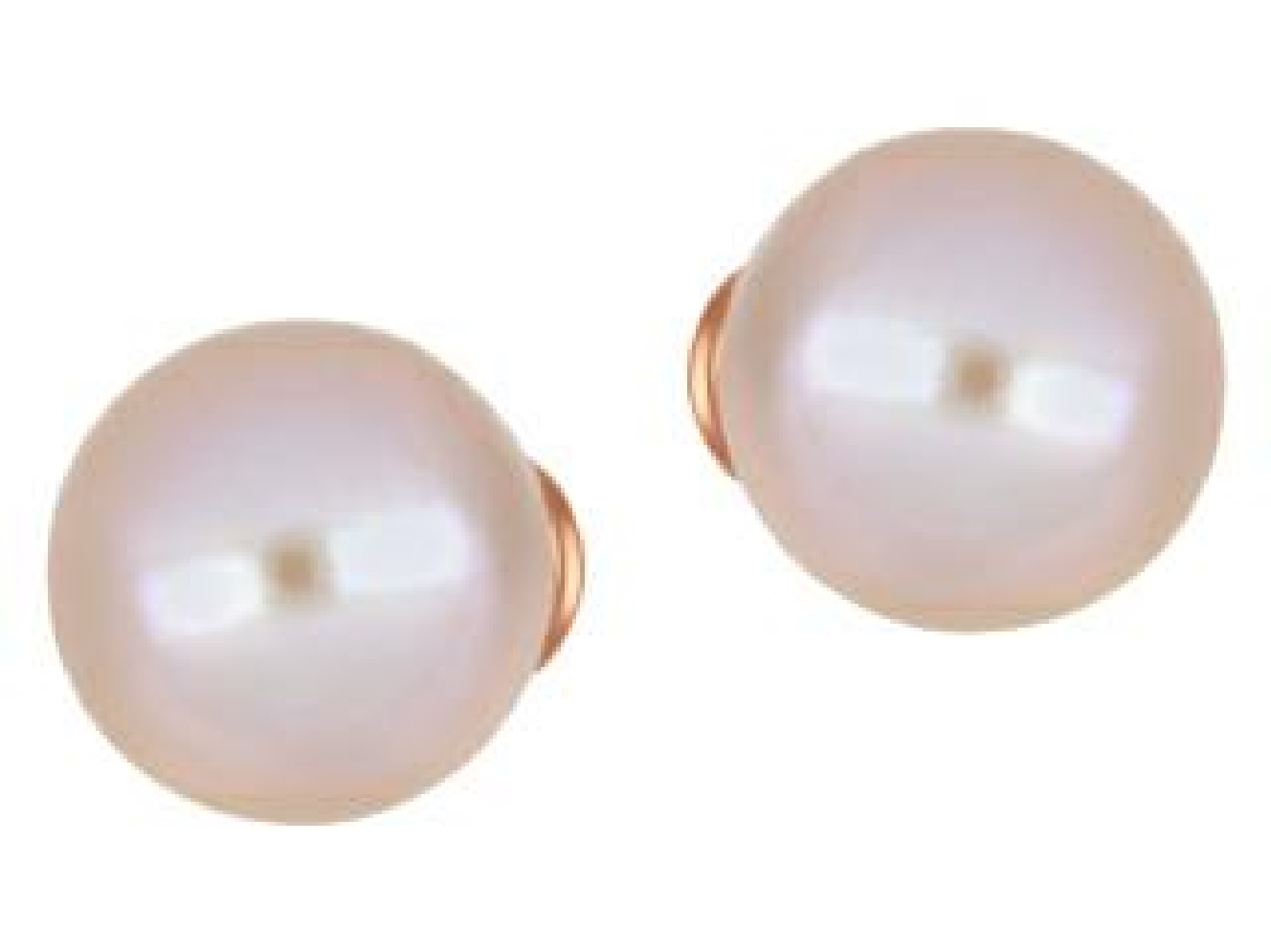 Pink Pearl Earring 10KT RG 6.5mm  