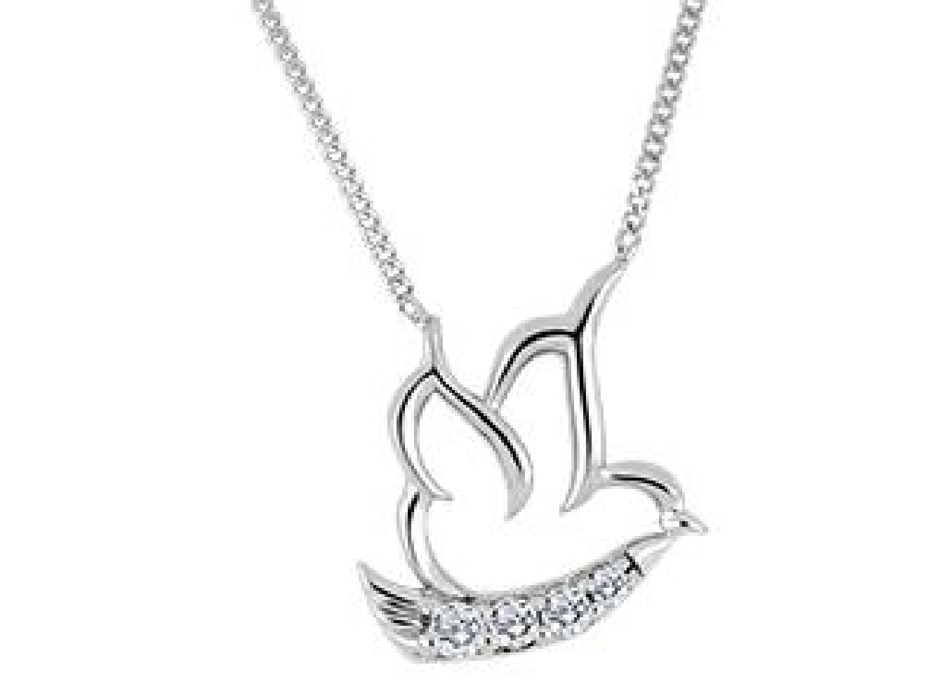 Diamond Pendant 0.04ctw
10KT White Gold Dove ...