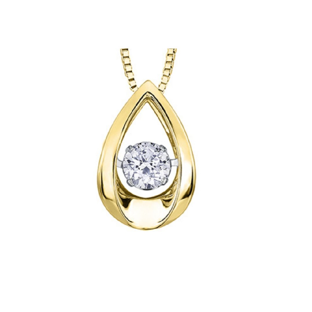 Diamond   Pulse   Pendant 0.05ct
10KT YGWG  