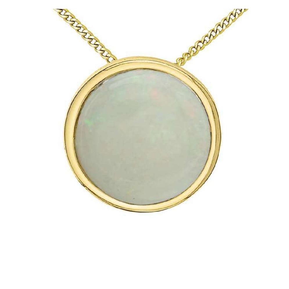 Opal Pendant 
10KT Yellow Gold

Opal 5mm  