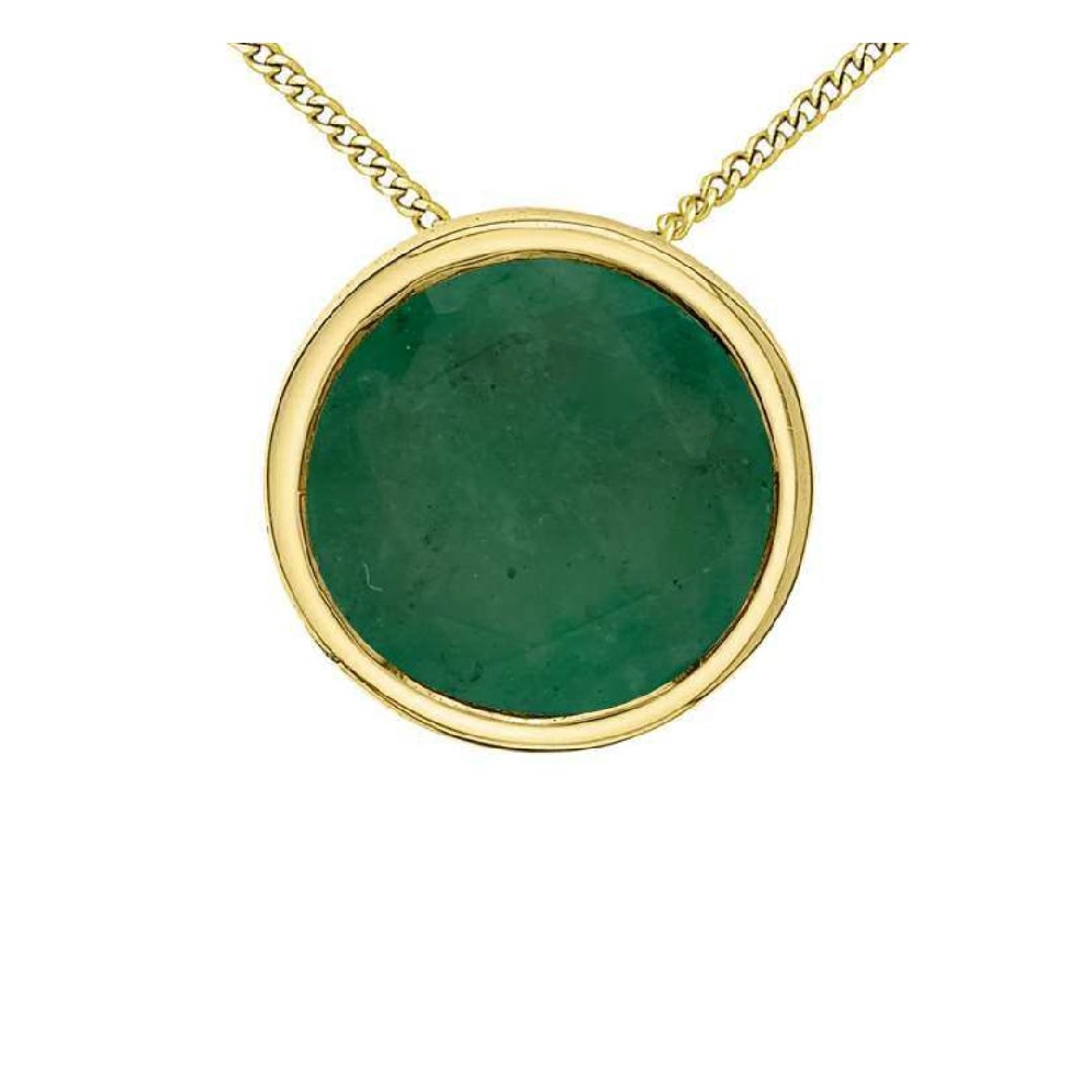 Emerald Pendant 
10KT Yellow Gold

  