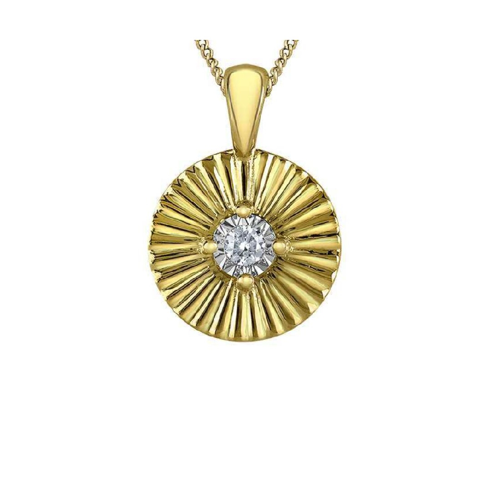 Sunburst Diamond Pendant 0.04ct
10KT Yellow Go...