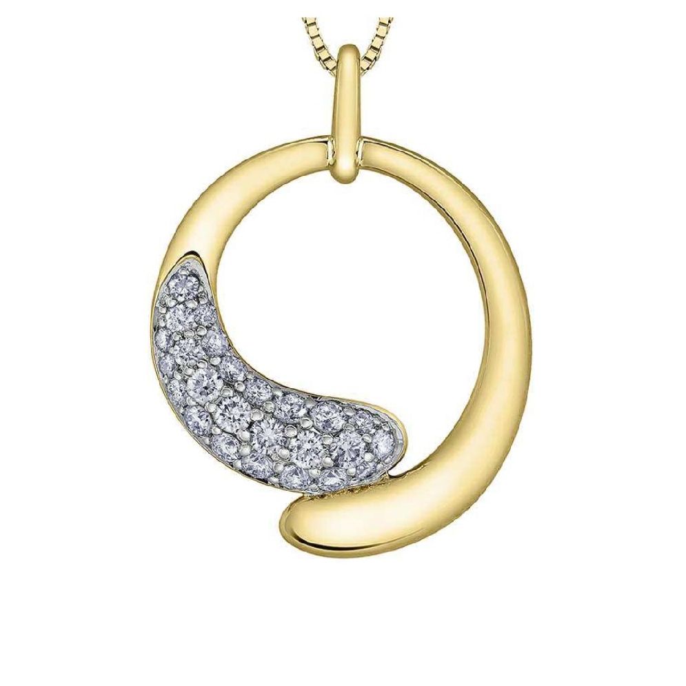 Diamond Pendant in 10KT Yellow Gold 0.50ctw  