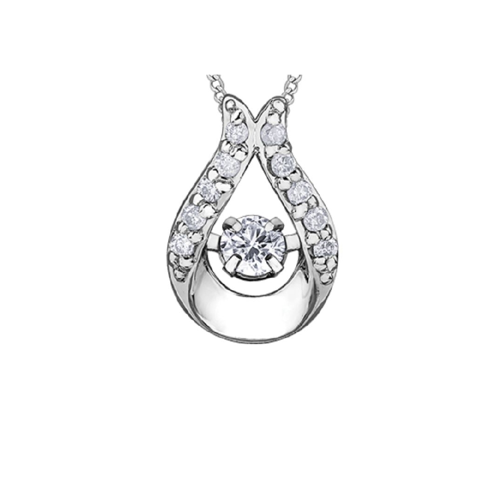 Diamond   Pulse   Pendant 0.12ctw  
10KT WG  