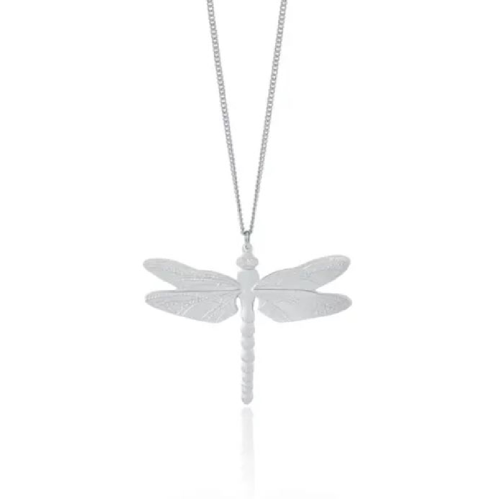 Pewter DragonFly Pendant 18   Chain  
