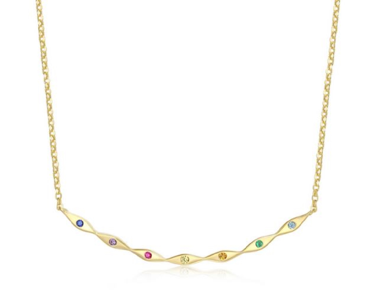Reign
Rainbow Curved Bar Necklace
Created &amp; S...