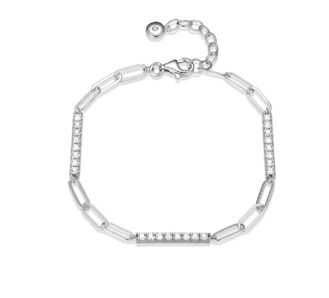 Reign 
Diamondlite CZ
Paperclip Chain w/CZ s ...