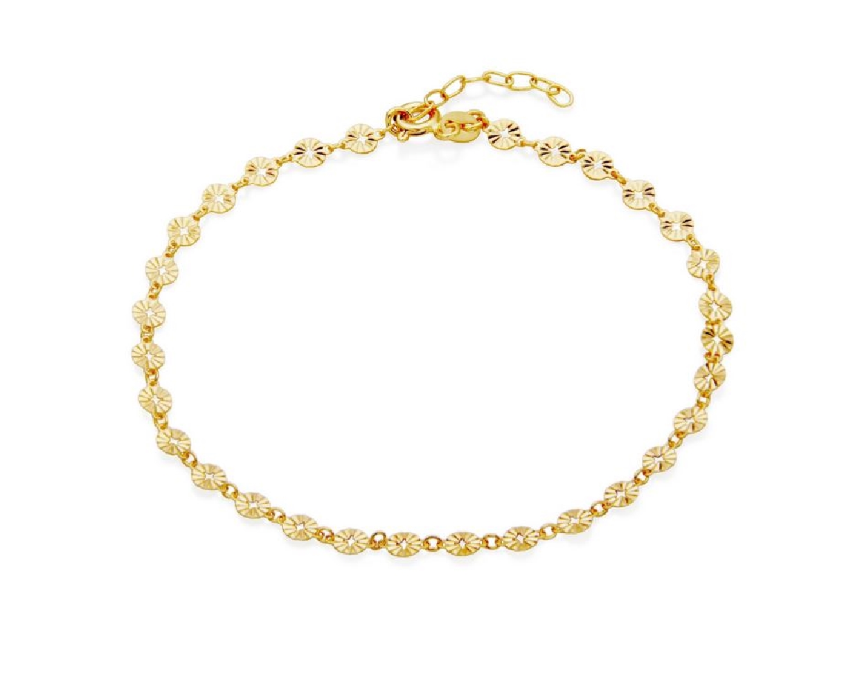 Reign 
Diamond-Cut Circle Anklet
Sterling Sil...