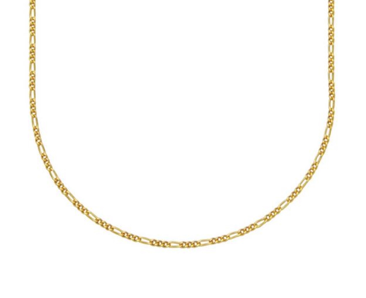 Reign
Silver Figaro Chain
18Kt Yellow Gold Pl...