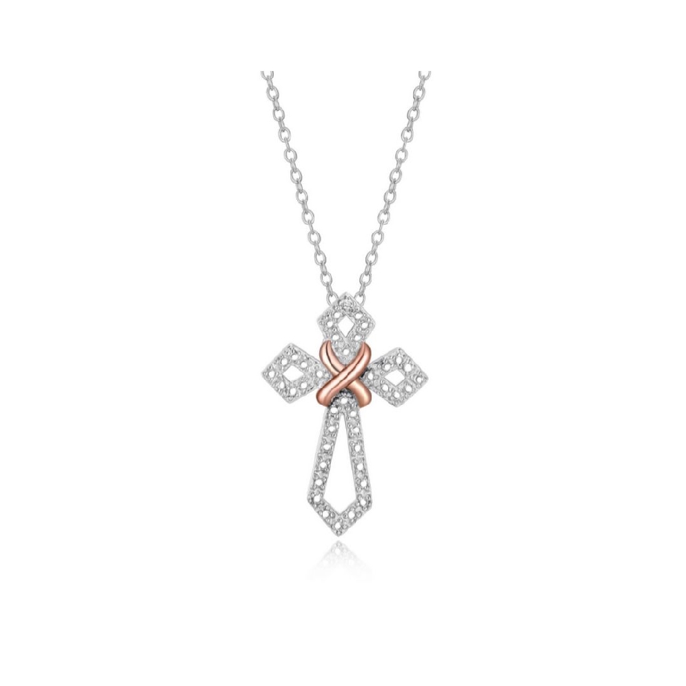 Reign 
Diamondlite CZ
Cross Necklace w/rose i...