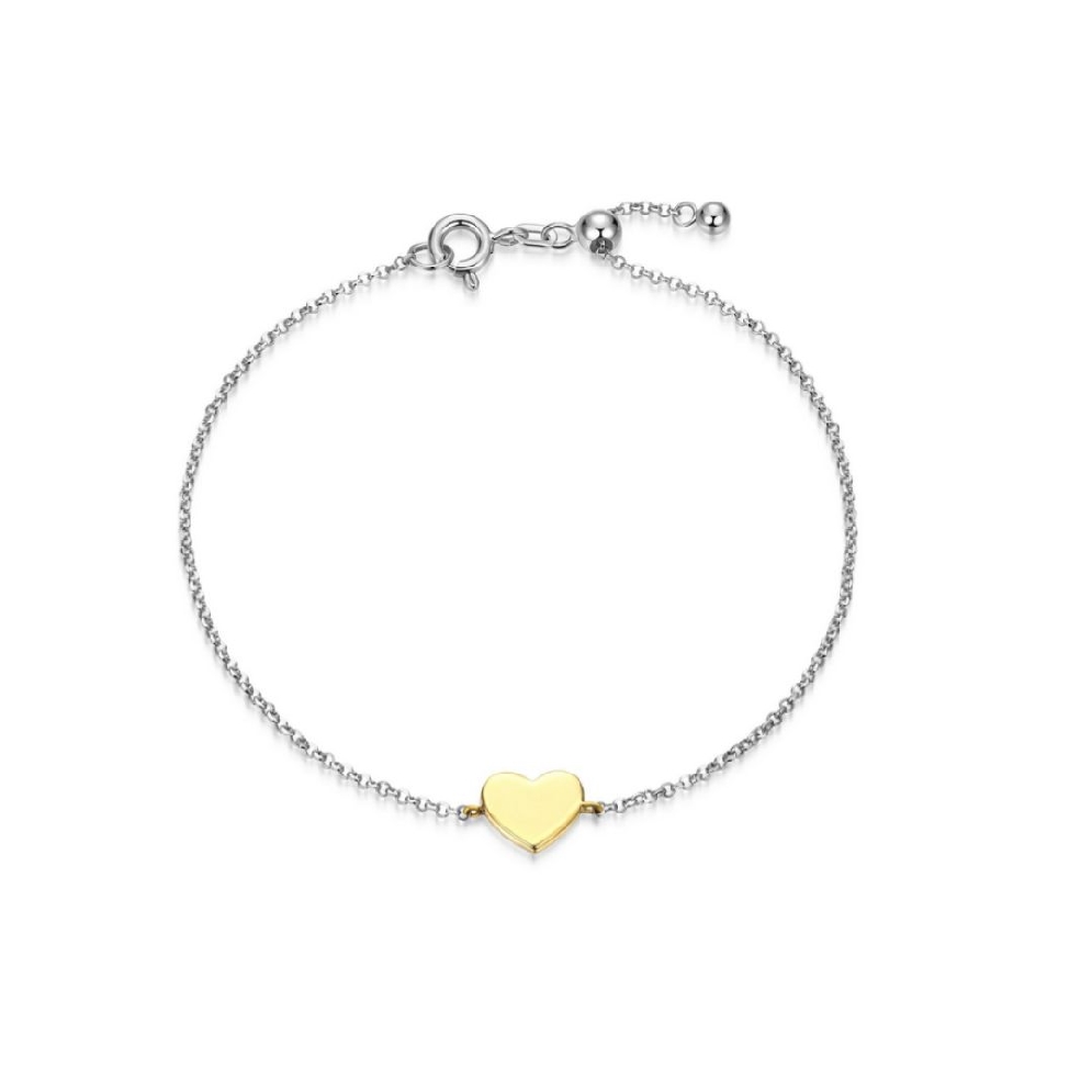 Reign 
Yellow Gold Plated Mini Heart Bracelet...