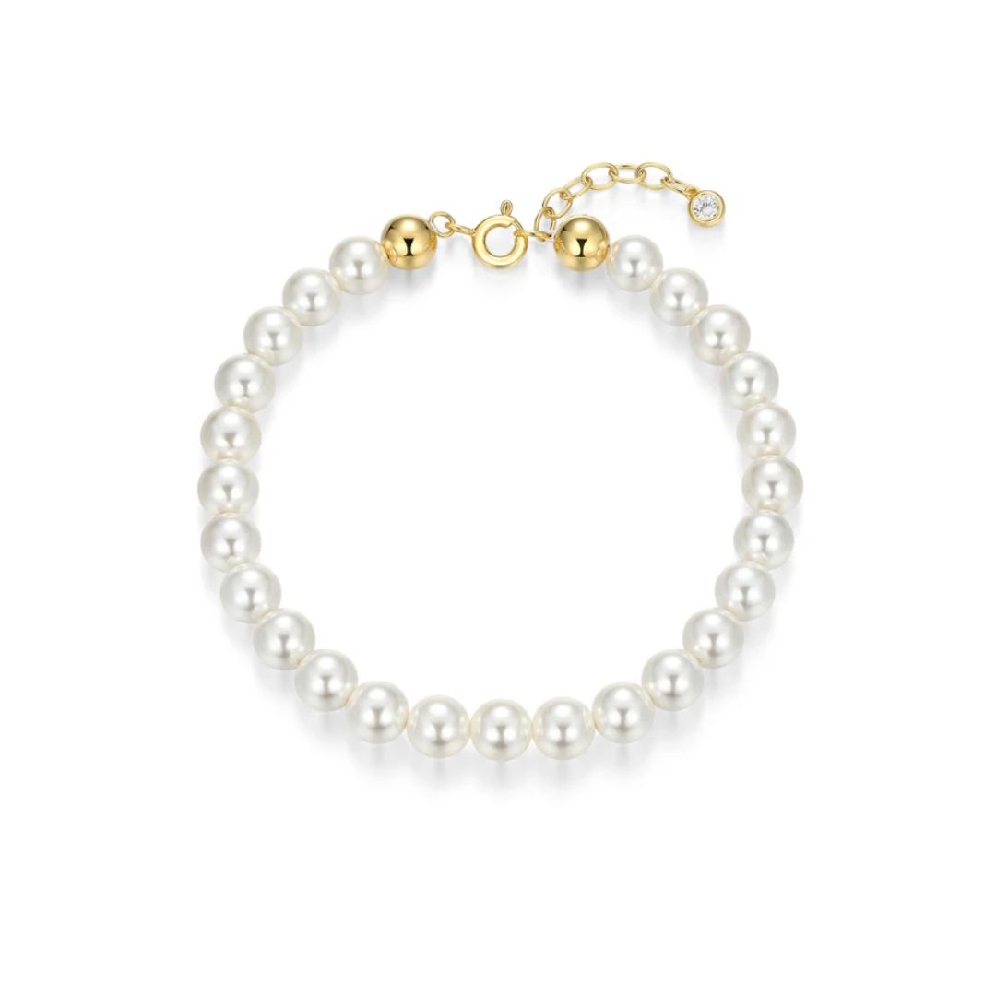Reign Diamondlite CZ
6mm White Shell Pearl Bra...