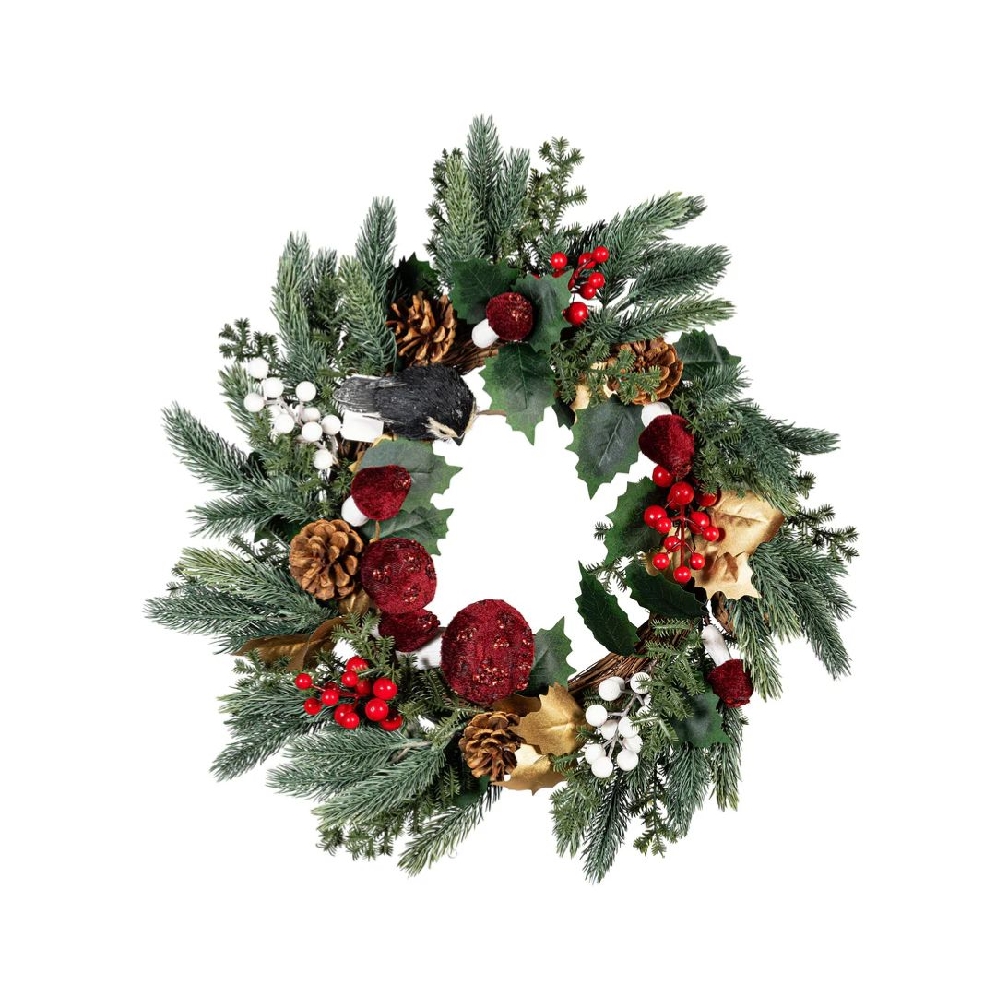 Woodland Storybook Wreath
w/ Pine Cones &amp; Berr...