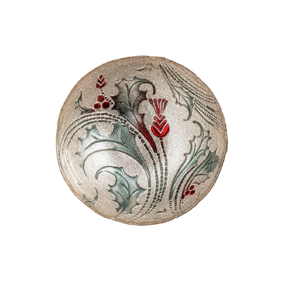 Joyful Traditions 
Glass Bowl
Holly &amp; Berries...