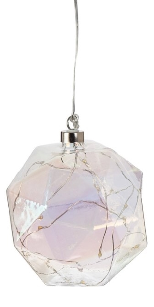 Irridescent Faceted Glass LED Ornament
Choose ...