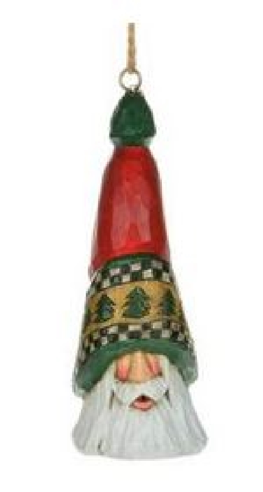 Cottage Carvings Santa Orn W/Blk/Wht Checkerboa...