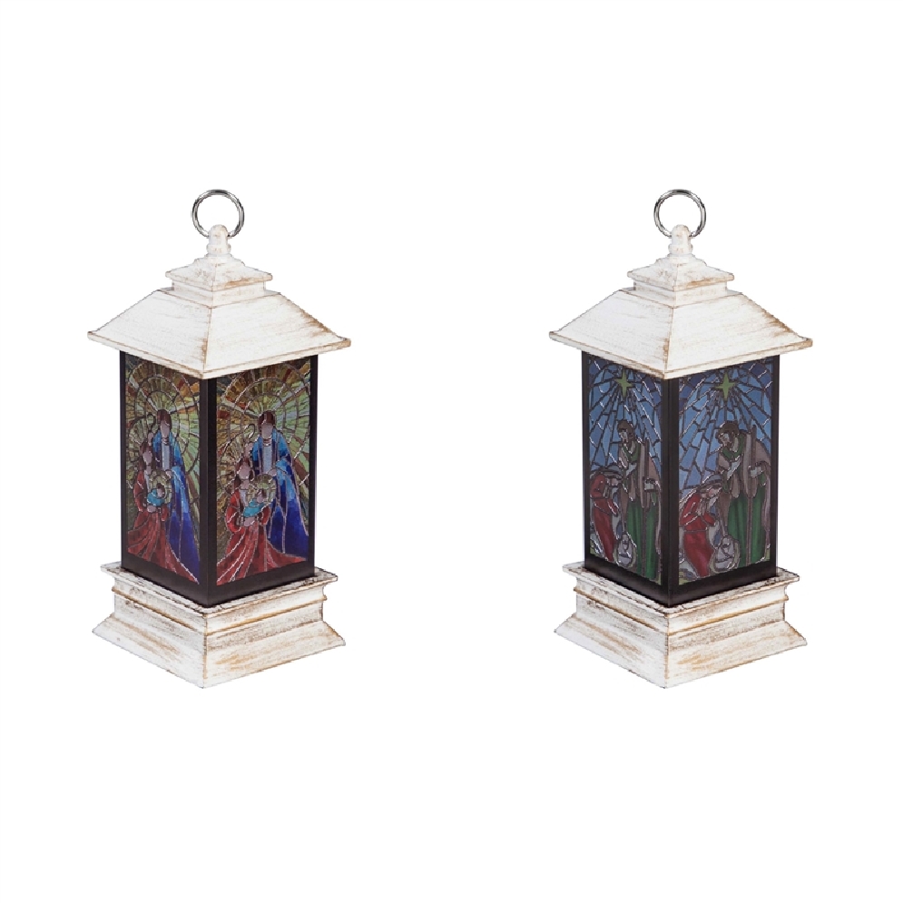 LED Stained Glass Water Lantern; Choose From 2 ...