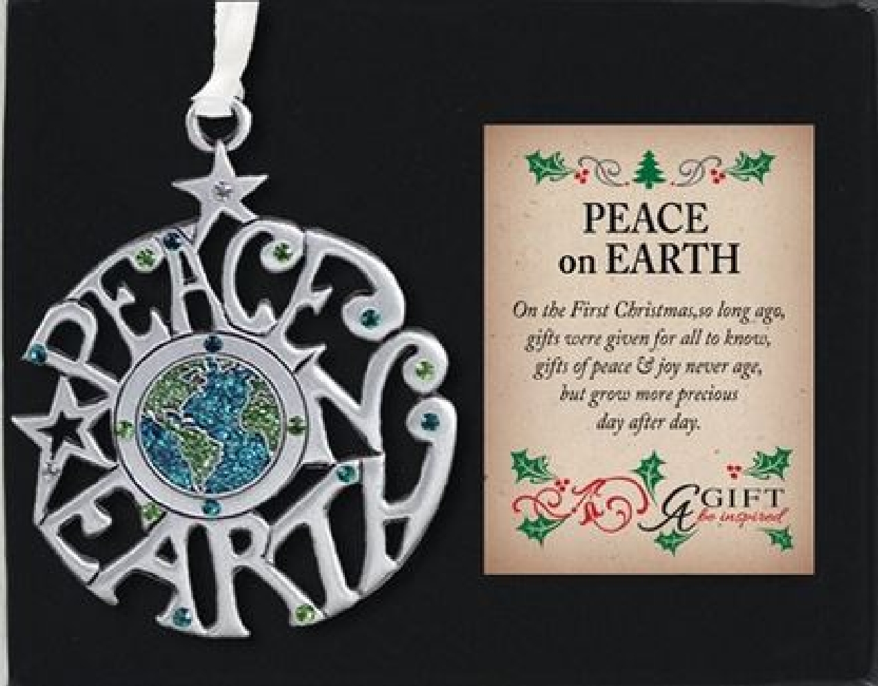Peace on Earth
Ornament w/ Crystals  