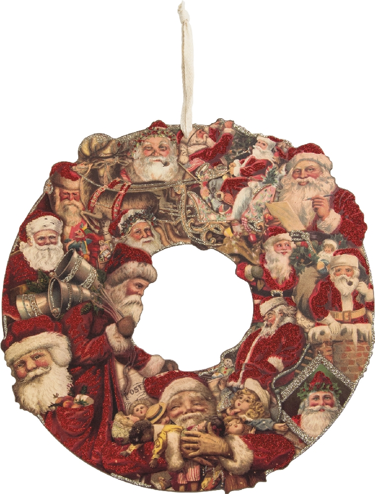 Wreath - Santa Postcard

A wooden wreath feat...