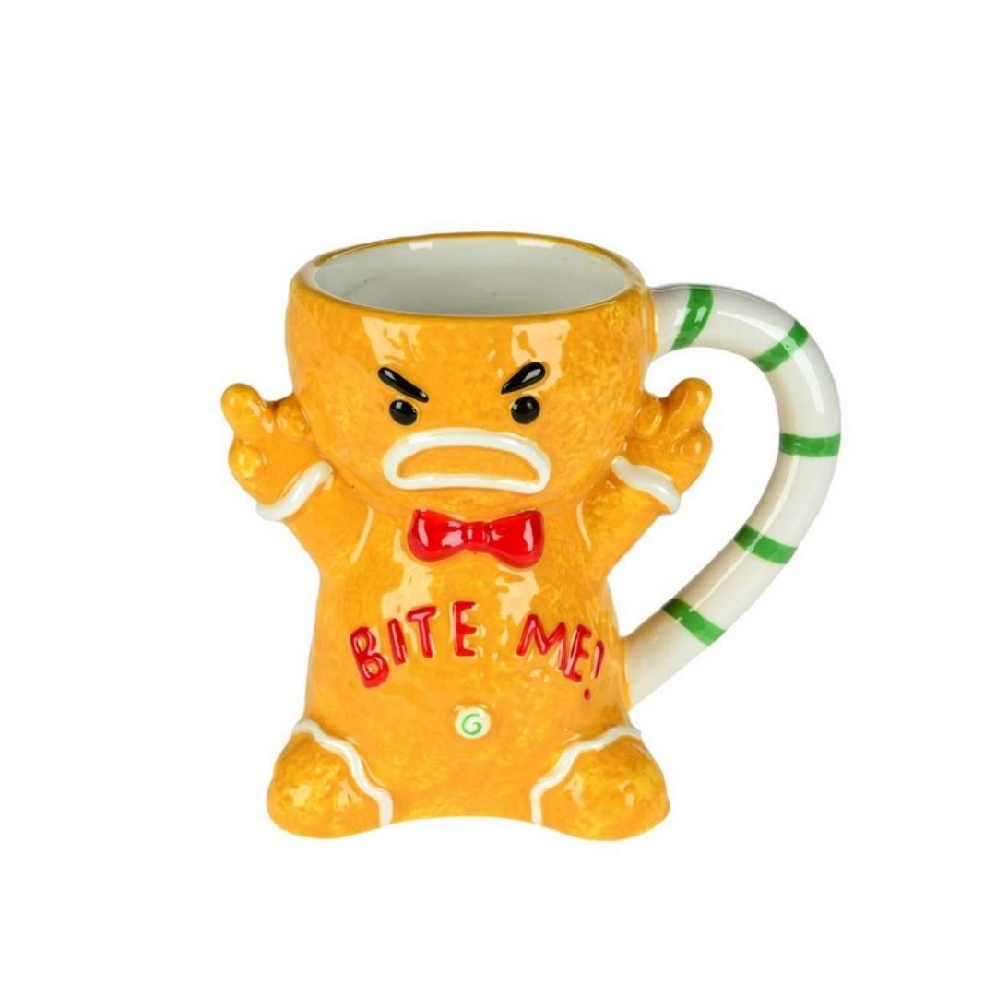   Bite Me   Gingerbread Man Mug  