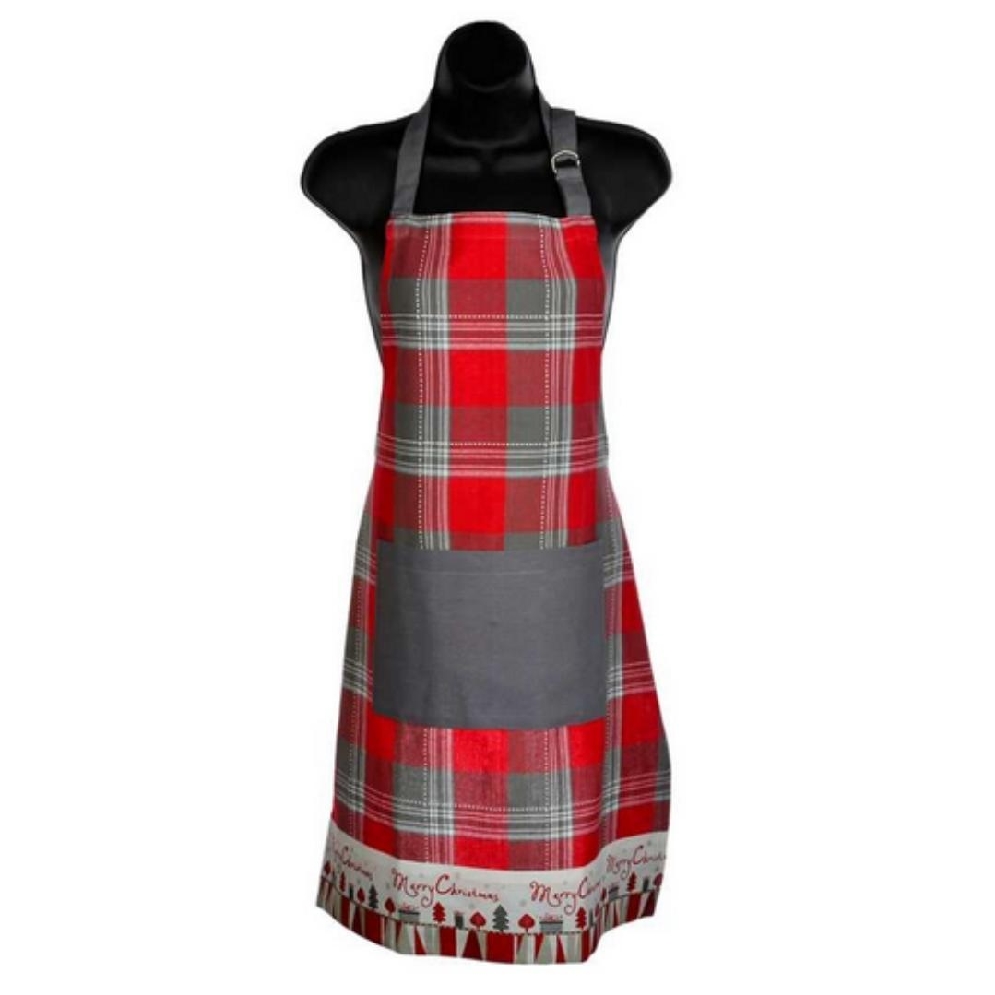 Plaid   Merry Christmas   Apron   