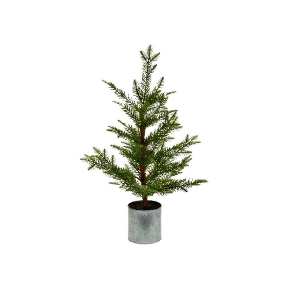 23   Mini Pine Tree In Metal Pot  