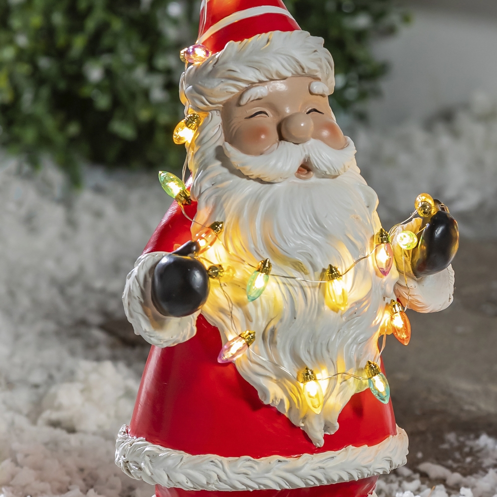 Santa w/ LED String Lights  