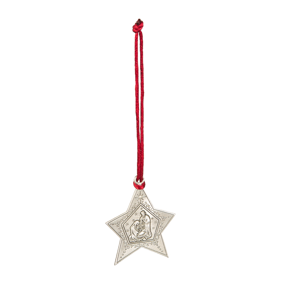 Solid Pewter 
Christmas Tree Ornament
 Nativi...