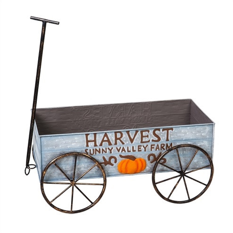 Harvest Metal Decorative Wagon  